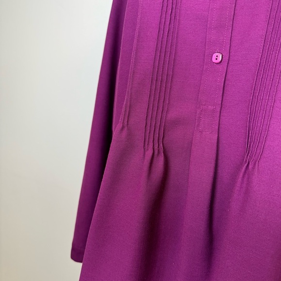 TravelSmith Purple Pullover Tunic Blouse Wrinkle Resistant Women’s Size Medium - Picture 9 of 10
